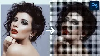 Colored dotted portrait | Dot pattern mosaic effect | PHOTOSHOP TUTORIAL