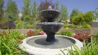 Landscape Video tiered backyard with fountain Landscaper Business Commercial