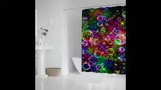 Stylish Bath Curtain Waterproof Shower Curtain 71 x 69 #38