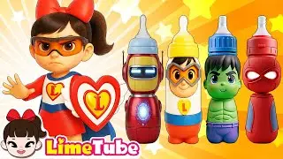 Superhero JuicePowers! ⚡🧃2 | Fun Pretend Play for Kids | Nursery Rhymes | LimeTube Melody