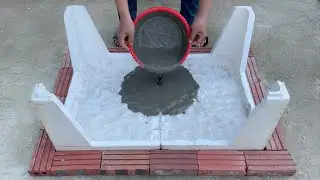 DIY coffee table at home / Amazing idea from 2 foam boxes and cement