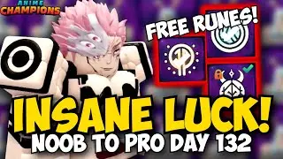 Getting INSANE LUCK & Free Cosmic Runes! | Anime Champions Noob to Pro Day 132