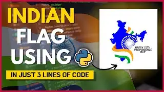 Make Indian Flag Using Python | in just 3 lines of code😱| Happy 75th Independence Day | WOP