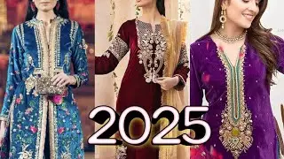 velvet suit design combination /plain velvet dress design |Velvet suit Designs | Velvet dress design