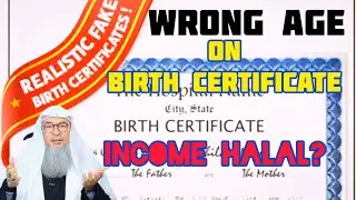 Wrong age on my birth certificate, is my income halal? - Assim al hakeem