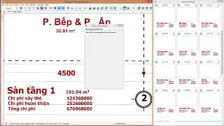 Dự toán xây dựng nhanh chóng để gia chủ có kế hoạch tài chính phù hợp trong Sketchup