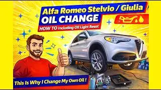 2018 Alfa Romeo Stelvio Giulia Oil Change How To With Light Reset