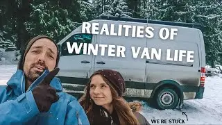 48HRS OF WINTER VAN LIFE (we got stuck)