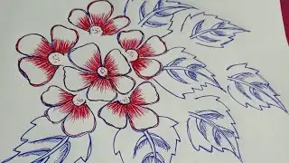 Aaj Ki Meri Flower Drawing | Simple Art with 💕💕💕💕💕💕💕💕💕