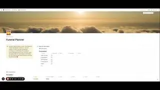 Notion Funeral Planner Template Tour