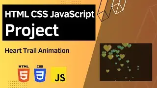 HTML CSS JavaScript Project - Heart Trail Animation