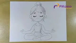 How to Shade a Person Meditating Drawing