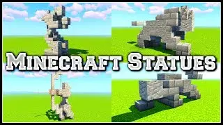 Minecraft Statues: Praying Knight, Bull, Archer, Panther