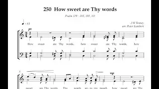 Hymn Collection 250   How sweet are Thy words