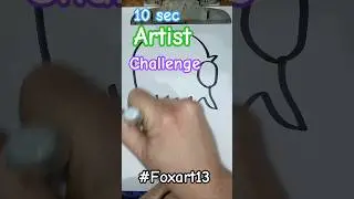10 sec artist challenge #art #sketch #artist #trending #trend #viral #foxart13