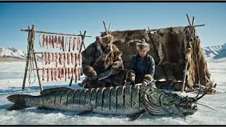 Ice Fishing Survival: Mongolian Couple Trapped Under Cracking Ice Saved by Husky Hero
