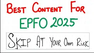 Top Notch Content For EPFO 2025 🔥 No Good Material = No Selection ❌️  No More Content Chasing  ❌️