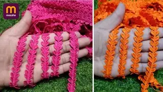 Pink Embroidery Lace Patti Design | Kurti, Blouse & Saree Border Lace @Meesho 