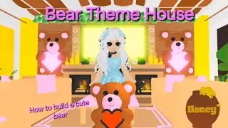 Bear theme house and how to make a cute bear speed build. #adoptme