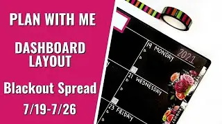 PLAN WITH ME | BLACKOUT DASHBOARD LAYOUT