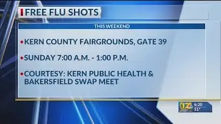 Free flu shots offered at Kern County Fairgrounds on Sunday