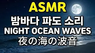 8시간 철썩이는 밤바다 파도 소리 🌊 수면, 불면증 치료, 힐링 백색소음 | 8 Hours Night Ocean Waves ASMR (No Loop)