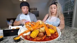 KING CRAB SEAFOOD BOIL MUKBANG | CALAMARI + SNOW CRAB + SHRIMP + CRAWFISH