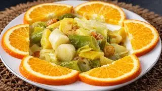 Рецепт лука-порея с апельсиновым оливковым масломПростой средиземноморский лук-порей с апельсином