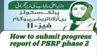 How to submit progress report of PSRP phase 2