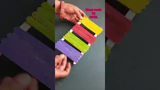 beautiful wall hanging craft using spoon / wall hanging craft #wallart #shorts #ice-creamstick #diy