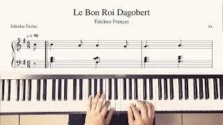 Le Bon Roi Dagobert - Folclore Frances - Partitura / Piano Cover