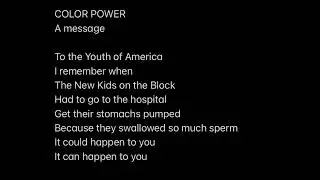 COLOR POWER &ldquo;A Message&rdquo;