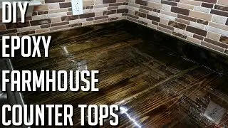 HOW TO BUILD  FARM HOUSE COUNTER TOPS WITH REGULAR 2X8 LUMBER & EPOXY RESIN CLEAR COAT