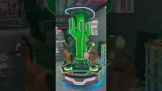 🌵OMG! EPARK Cactus Carousel with 3 Dancing Donkeys&mdash;Cutest Ride Ever! #gamemachine#kiddingme