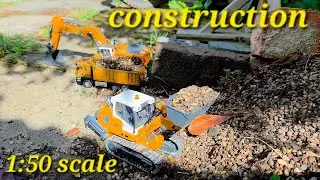 yi gong 1:50 scale excavator and loader at work 🚧🚧