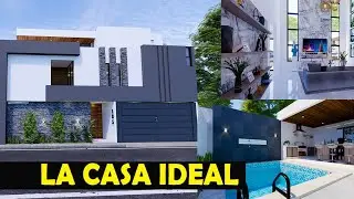 LA CASA IDEAL  para TU FAMILIA (6 Recamaras -Piscina -7 Baños -Sala doble-altura) #diseño  #planos