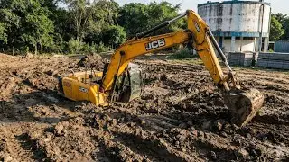 JCB Dhans Gayi Keechad Me 😱 | Crane Se Nikali JCB | Heavy Machine Recovery Video