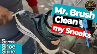 Кроссовки ASMR SHOE SHINE✨✨ Чистка зубной щеткой MAGIC #shoeshine #asmr
