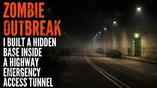 ZOMBIE OUTBREAK: I Built a Hidden Base Inside a Highway Emergency Access Tunnel