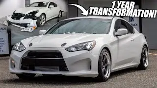 Building a Wrecked Genesis in 10 MINUTES! *WRECKED to DRIFT CAR!*