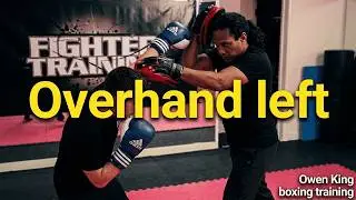 How to Hold Focus Mitts Drill 15: Overhand Left | Boxing Mitt Training for Beginners
