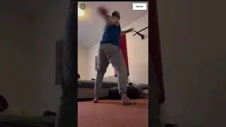 Hoher 360 Kick mit 100 KG K&ouml;rpergewicht am &uuml;ben #360kick #360 #tornadokick #mma #shorts