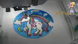 Janome memory craft 550e embroidery machine - unicorn embroidery
