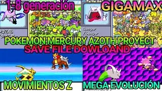 Pokemon Mercury Azoth Proyect Save file Demostraci&oacute;n 2023