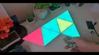 Touch Sensitive Quantum Lights LED Modular Triangle Wall Lamp Remote Changing Triangle Lamps DIY