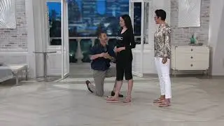Vionic Platform Leather Thong Sandals - High Tide Metallic on QVC