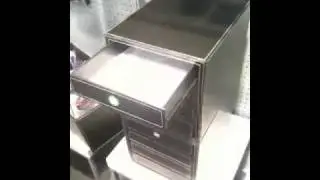 Faux Leather One Touch 4-drawer Organizer