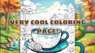 BEAUTIFUL COLORING PAGE WITH LANDSCAPE