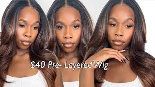 $40 LAYERED WIG?! | *NEW* Outre Melted Hairline “Keeshon” | Taylor Loraine