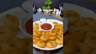 Crispy Peri Peri Suji Ring Recipe 😋#periperiring #shorts #snacks #streetfood #viral #quicksnacks